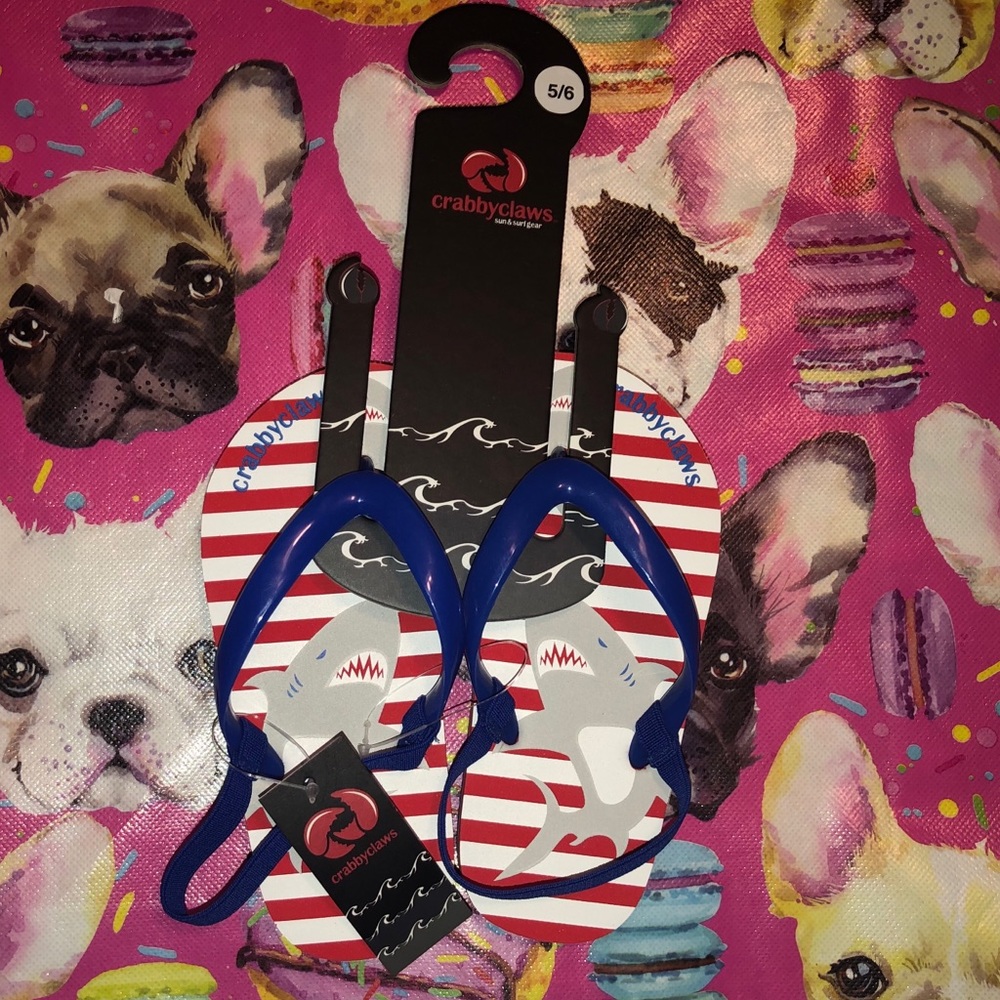 Crabbyclaws Shark Flip Flops Kids